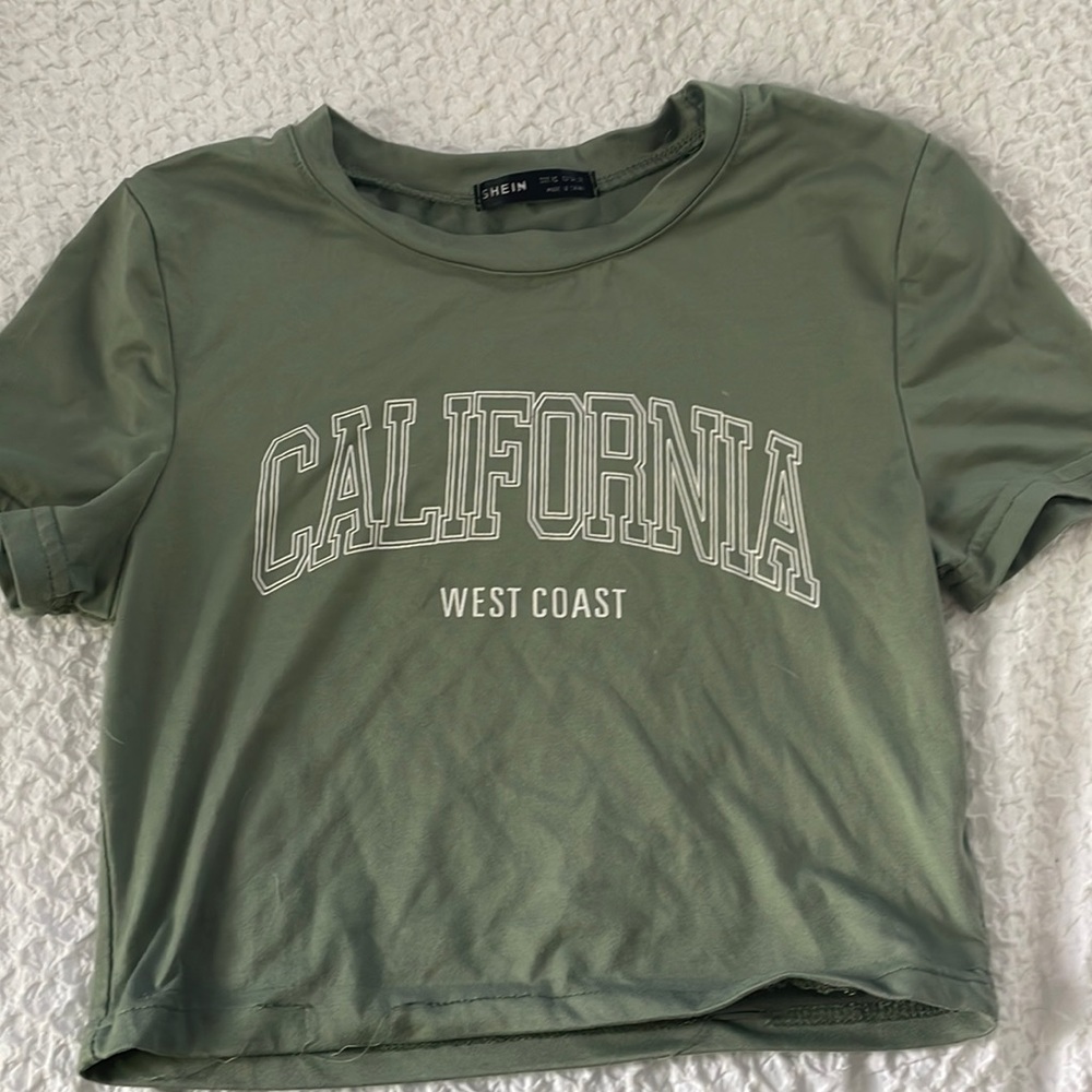 Cute green graphic baby tee